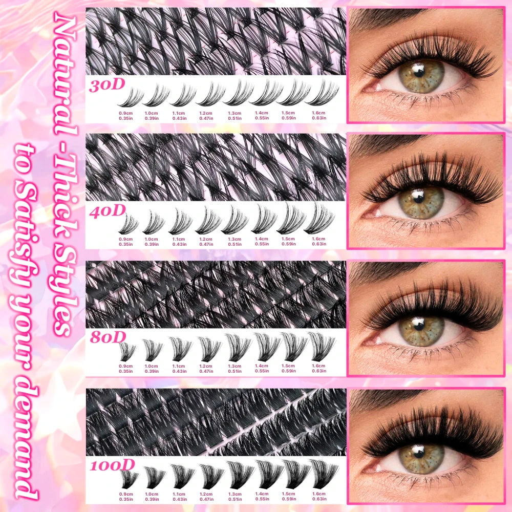 DIY Cluster Lash Extension Kit – 9 Styles | Salon-Quality Lashes at Home
